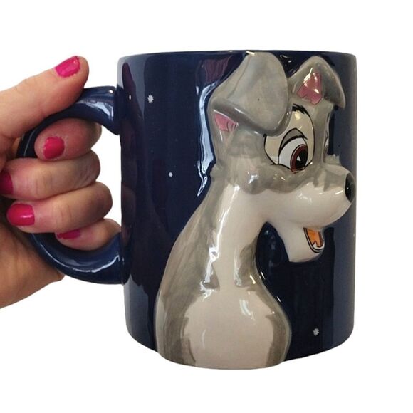 Disney Lady And The Tramp 3D Ceramic Mug NWOT - Picture 6 of 14